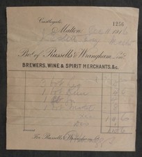 1916, Billhead, Malton, North Yorkshire (Russells & Wrangham- Brewers)