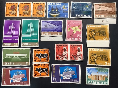 Zambia mixed lot - zambia,, 16