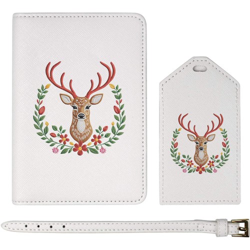 Folk style stag head - style,