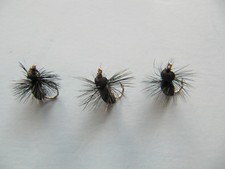 3 x  BLACK ANT FOAM DRY FLIES Size 8,10,12,14,16,18 Available