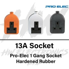 13 Amp Pro Elec 1 Gang Rubber