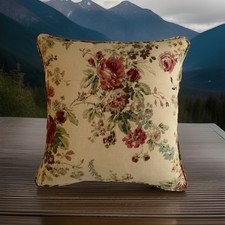 A 16 Inch cushion cover in Laura Ashley Stowe Gold Fabric