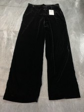 BNWT RRP£49.99 Zara Black Velvet Trousers Sz Large W32L32