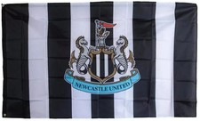 Newcastle United Stripe Flag match day Supporter FC 5" X 3" Official Licensed