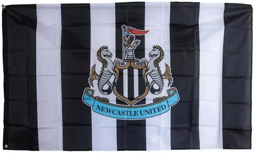 Newcastle united stripe flag - newcastle,