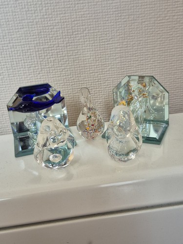 Set blown glass animal - 5,