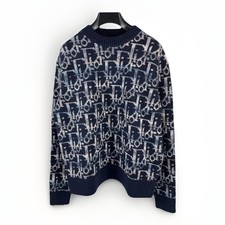 Dior Oblique Navy  Blue Wool