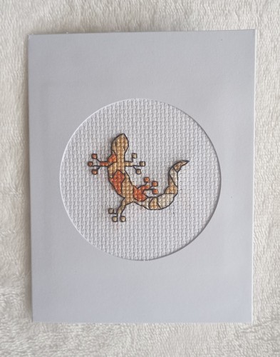 Handmade cross stitch - cross, card