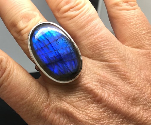 Labradorite large oval - , ring