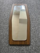 Vintage Mid Century Modern Long Wall Mirror Wood Effect Frame Danish Style