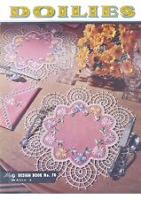 Vintage 1950 Crochet Pattern copy Floral Doilies, all 10 patterns in one     8