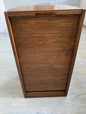 Vintage Oak Tambour Cabinet