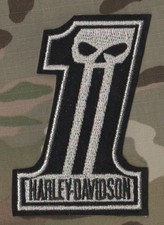 CAFÉ RACER ROCKERS 59 TON-UP-BOY OUTLAW BIKER PATCH: Number 1 Skull 4" Silver