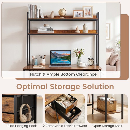 Desk hutch reversible - desk,