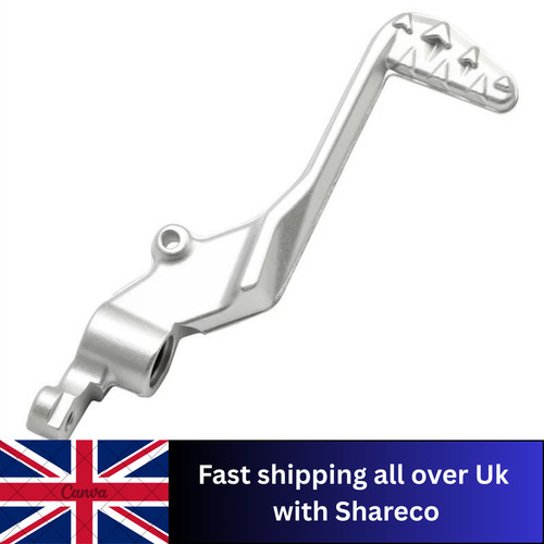 Motorcycle silver rear brake - silver,