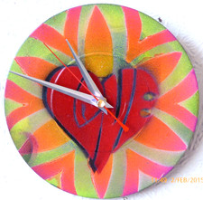  LOVE WALL CLOCKS..boy friend..Girl friend..Love heart..birthdays..handmade gift
