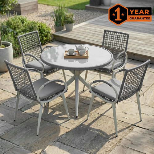 Rattan garden dining set - rattan,