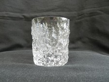 Vintage Whitefriars Glass Glacier whiskey whisky glass tumbler