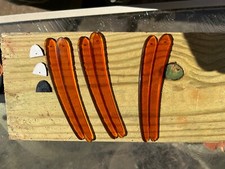  NOS  3 Translucent Orange 