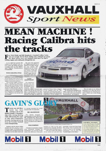 Vauxhall sport news issue - sport,