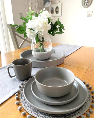 Piece grey speckled - 12-piece,