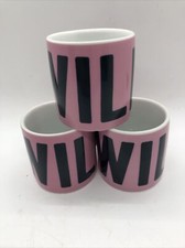 3 Espresso Mugs Jack Wills Pink Black Ideal Gift