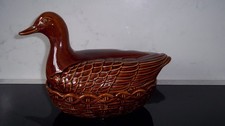 Portmeirion Duck Egg Holder Treacl Glaze Brown size 1 No Chips, Cracks or Breaks
