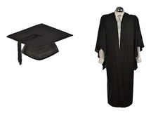 Graduation Gown & Hat Black