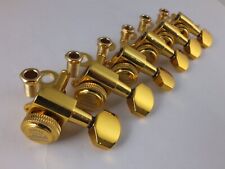 Gold Locking Machine Heads 6 inline for Stratocaster Telecaster style guitar.