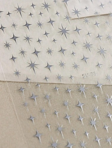 Nail art stickers star silver - art,