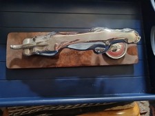 1960s Jaguar MK10 Vintage Car Bonnet Mascot Original Leaper Desk/Hood Ornament