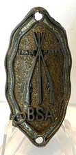 early Original vintage BSA bicycle Head Badge British Small Arms