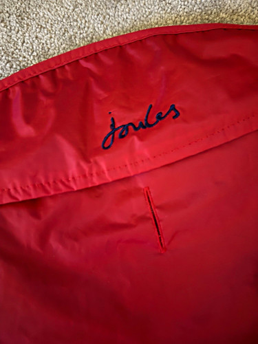 Joules dog rain coat - joules, red