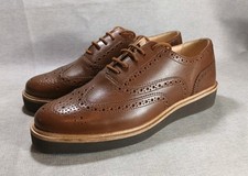 CLARKS Glickly Womens Brogue Brown Tan Leather UK 5.5 D New Without Box 