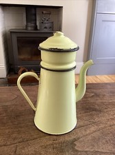 French vintage enamel yellow - french,