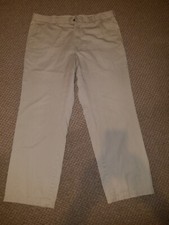M&S Vintage Blue Harbour Men's Straight zip Chino Trousers W38/L31  ivory 
