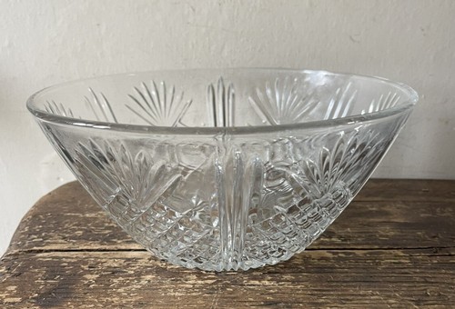 Vintage italian cut glass bowl - vintage,