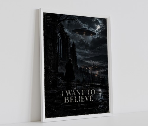 Ufo want believe poster - ufo,