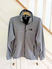 The North Face Jammer Jacket Size L Grey Fleece POLARTEC Windbloc Full Zip Coat
