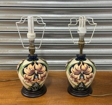 Pair of Moorcroft Anna Lily