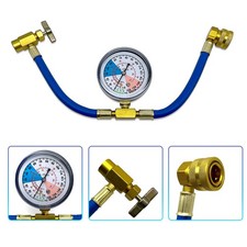 Car Air Conditioning Refrigerant Recharge Measure Kit Hose Gas Gauge R134A A/C
