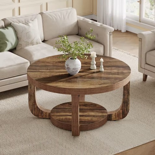 Round coffee table - round,