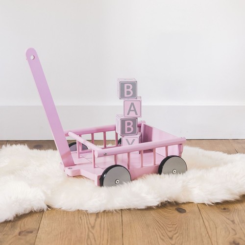 Wooden wagon for kids - wooden,