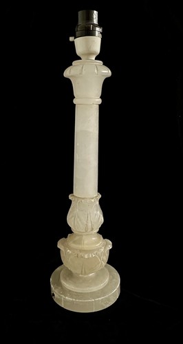 Vintage carved alabaster table - carved,