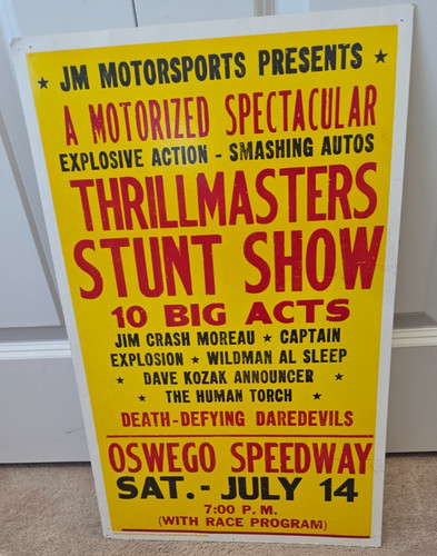 Oswego speedway ny stunt - 70's,