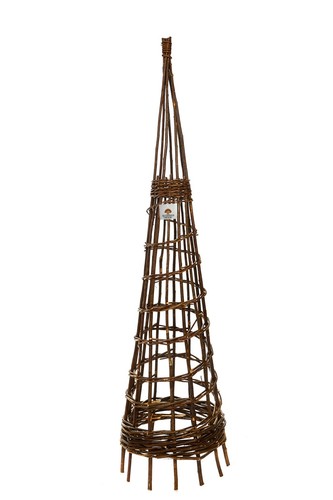 Natural willow garden obelisk - natural,