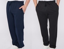 Mens Joggers Straight Jogging Bottoms Cotton Lounge Drawstring Pants