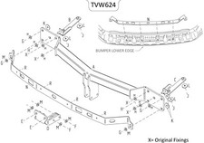 Towtrust Fixed Flange Automotive Towbar For Volkswagen Caddy Van 2004 To 2020