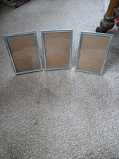 Set of 3 Silver Colour  Photo Frames Size 7" by 5" Hardly Used