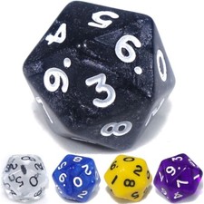 D20 0-9 "D10" (Select Colour) * 20 Sided Single Poly Dice D&D RPG Maths Game
